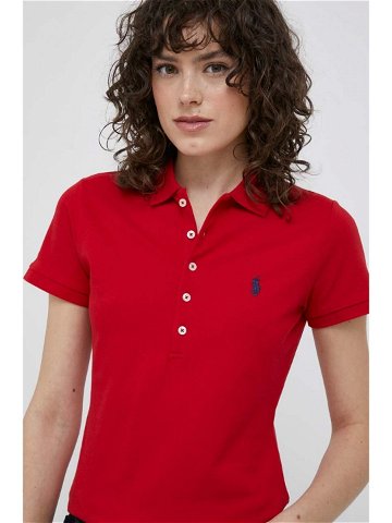 Polo tričko Ralph Lauren červená barva 211870245