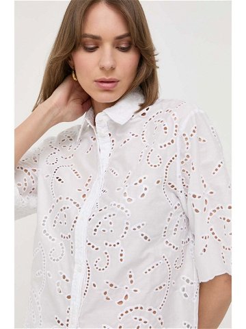 Košile MAX & Co bílá barva regular s klasickým límcem