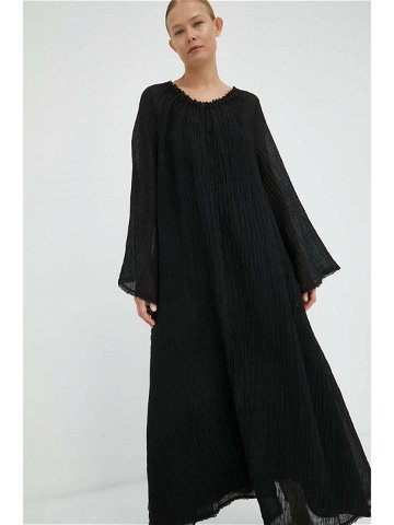 Šaty By Malene Birger černá barva maxi oversize