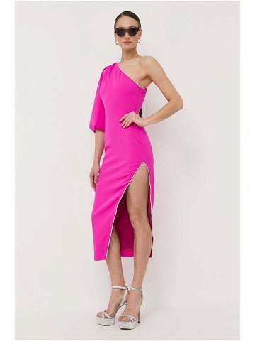 Šaty Nissa růžová barva midi