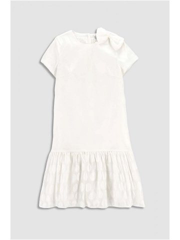 Dívčí šaty Coccodrillo bílá barva mini