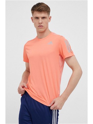 Běžecké tričko adidas Performance Own The Run oranžová barva s potiskem