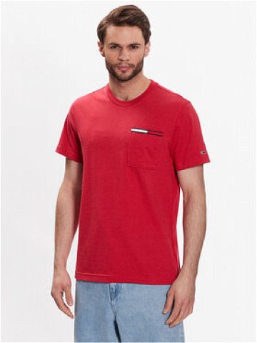 Tommy Jeans T-Shirt Essential DM0DM13063 Červená Regular Fit