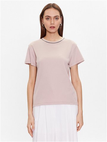 Fabiana Filippi T-Shirt JED273W126 Růžová Regular Fit