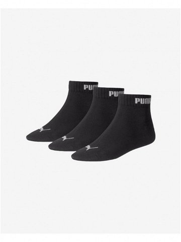 Sada tří párů pánských ponožek v černé barvě Puma