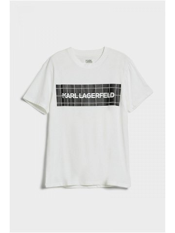 Pyžamové tričko karl lagerfeld printed pj t-shirt set černá m