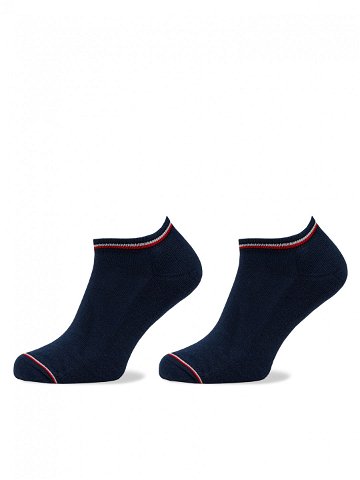 Tommy Hilfiger Sada 2 párů pánských nízkých ponožek 100001093 Tmavomodrá