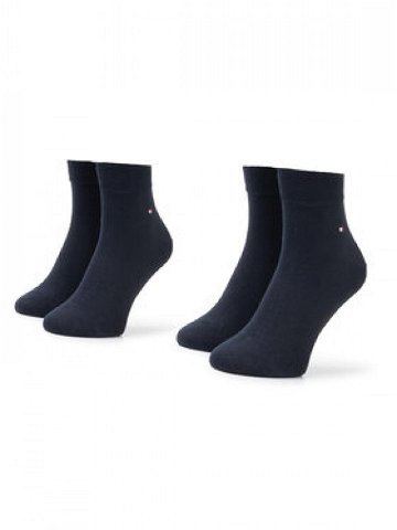 Tommy Hilfiger Sada 2 párů pánských nízkých ponožek 342025001 Tmavomodrá