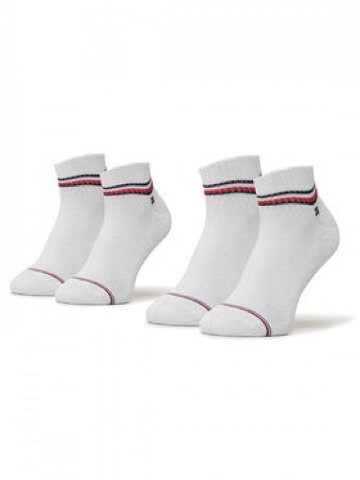 Tommy Hilfiger Sada 2 párů pánských nízkých ponožek 100001094 Bílá