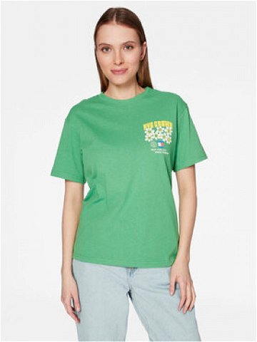 Tommy Jeans T-Shirt Homegrown DW0DW15474 Zelená Relaxed Fit