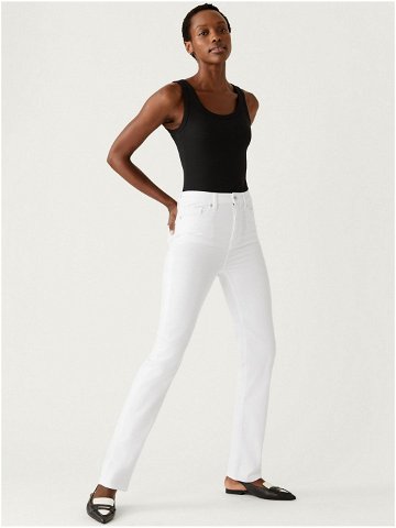 Bílé dámské straight fit džíny Marks & Spencer