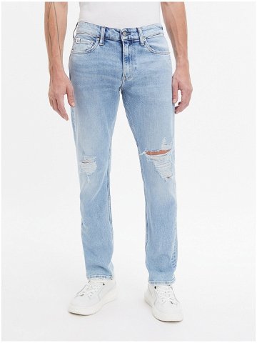 Světle modré pánské slim fit džíny Calvin Klein Jeans