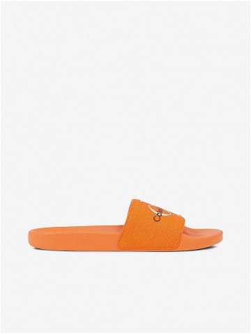 Oranžové pánské pantofle Calvin Klein Jeans