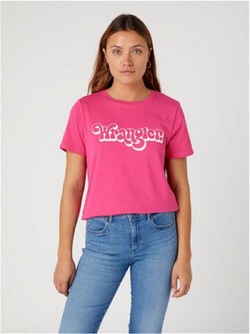Wrangler T-Shirt W7N4D3P62 112332090 Růžová Regular Fit