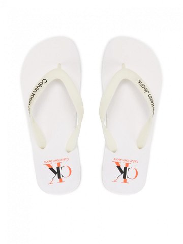 Calvin Klein Jeans Žabky Beach Sandal Logo YM0YM00656 Bílá