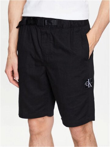 Calvin Klein Jeans Šortky z materiálu J30J323149 Černá Regular Fit