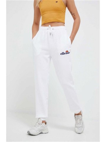 Kalhoty Ellesse dámské bílá barva hladké SGK13459-011