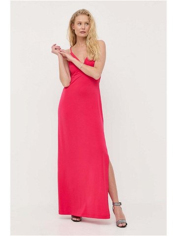 Šaty Guess růžová barva maxi