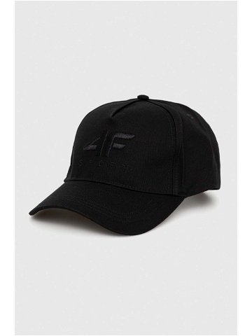 Bavlněná baseballová čepice 4F černá barva