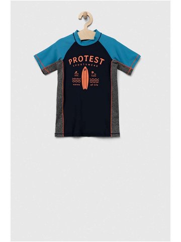 Dětské plavkové triko Protest PRTAKINO JR tmavomodrá barva