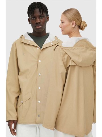 Nepromokavá bunda Rains 12010 Jacket béžová barva přechodná 12010 24-24Sand