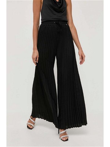 Kalhoty Guess NEW SVEVA dámské černá barva široké high waist W3GB51 WFEA2