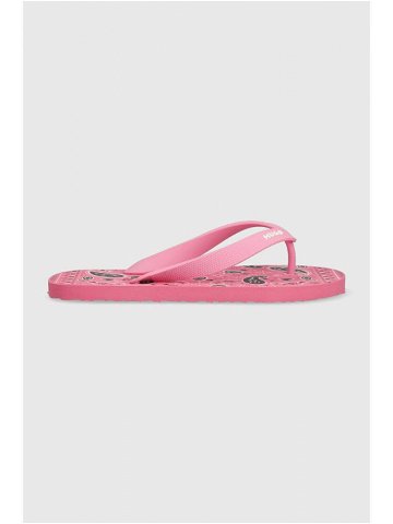 Žabky HUGO Arvel dámské růžová barva na plochém podpatku 50492149
