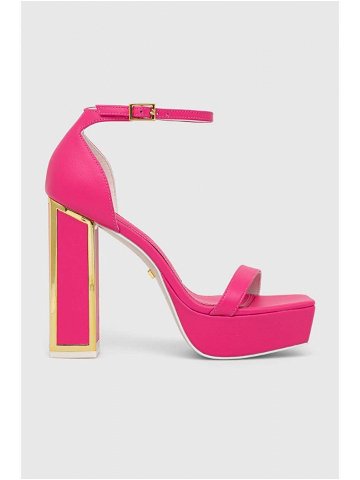Kožené sandály Kat Maconie Missy růžová barva