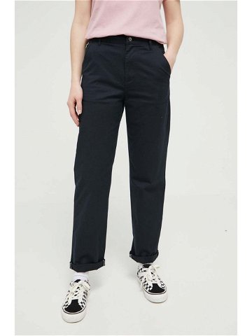 Kalhoty Converse dámské černá barva jednoduché medium waist