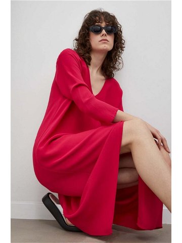 Šaty Herskind růžová barva maxi oversize