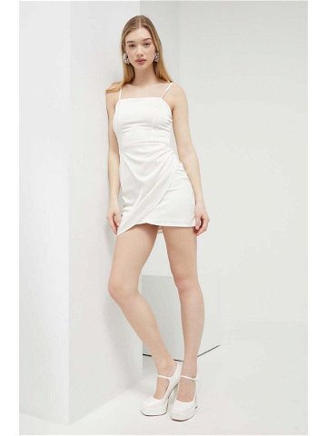 Šaty Hollister Co bílá barva mini