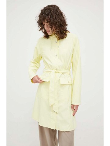 Nepromokavá bunda Rains 18130 Curve Jacket dámská žlutá barva přechodná