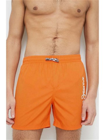 Plavkové šortky Pepe Jeans Finnick oranžová barva