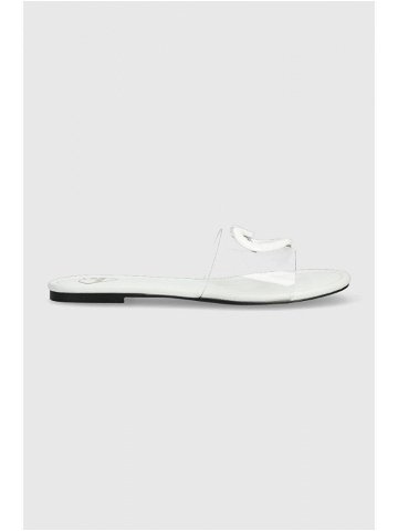 Pantofle Love Moschino dámské bílá barva JA28441G0GIRD99A