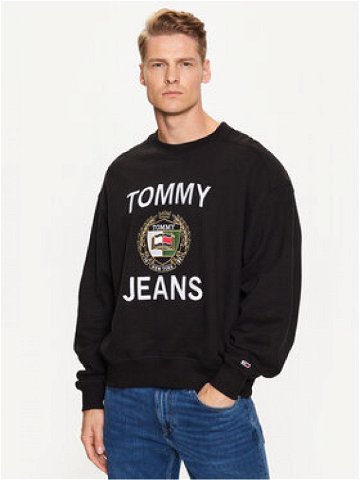 Tommy Jeans Mikina DM0DM16376 Černá Boxy Fit