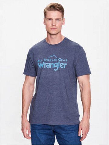 Wrangler T-Shirt Logo Tee WC5EGEC16 112335671 Tmavomodrá Regular Fit