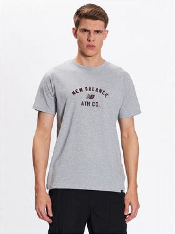 New Balance T-Shirt MT31907 Šedá Regular Fit