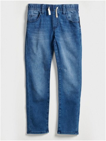 Modré klučičí džíny slim pull-on denim shorts GAP