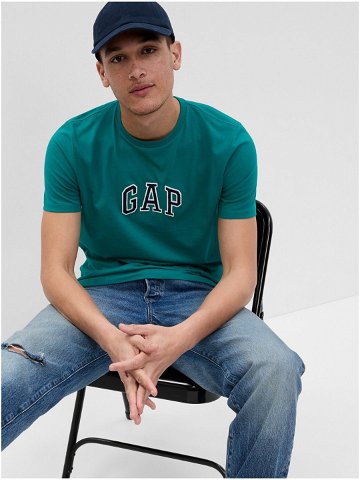 Tmavě zelené pánské tričko s logem GAP
