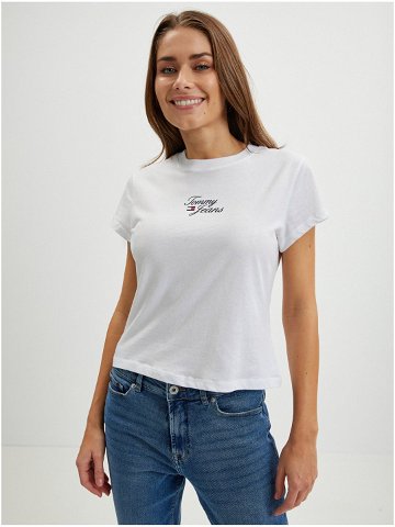 Bílé dámské tričko Tommy Jeans Essential Logo