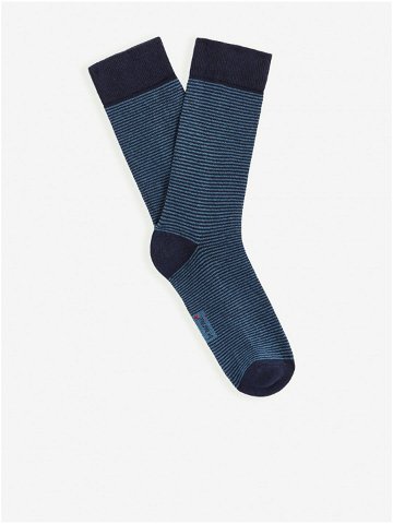 Tmavě modré pánské pruhované ponožky Celio Vicaire