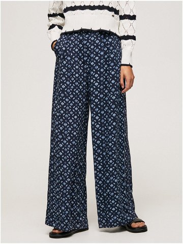 Tmavě modré dámské vzorované culottes kalhoty Pepe Jeans