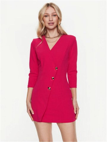 Rinascimento Koktejlové šaty CFC0018975002 Růžová Slim Fit