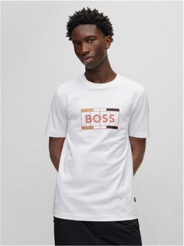 Boss T-Shirt 50486210 Bílá Slim Fit