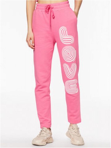 LOVE MOSCHINO Teplákové kalhoty W155609M 4457 Růžová Regular Fit