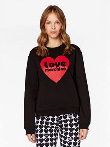 LOVE MOSCHINO Mikina W630657E 2246 Černá Relaxed Fit