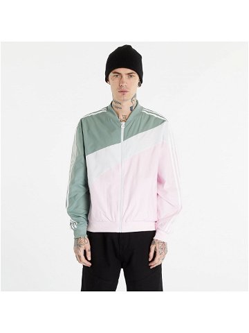 Adidas Originals Swirl Woven Track Jacket Silver Green Clear Pink