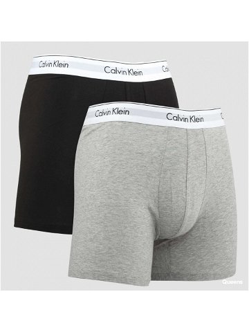 Calvin Klein 2Pack Boxer Briefs Modern Cotton C O Black Melange Grey