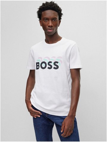 Bílé pánské tričko Hugo Boss