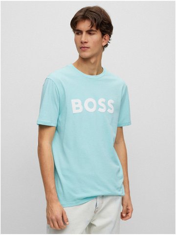 Tyrkysové pánské tričko Hugo Boss